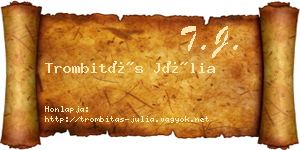 Trombitás Júlia névjegykártya