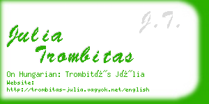 julia trombitas business card